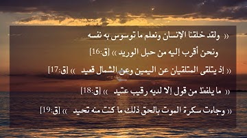 تلاوة عطرة لسورة ق استمع إليها !!