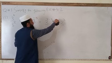 Kpk class seven Maths Exercise#4.2 simplification of different bases and different exponent