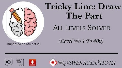 Tricky Line:Draw The Part| All Levels Solved| ( Level No 1 To 400 )