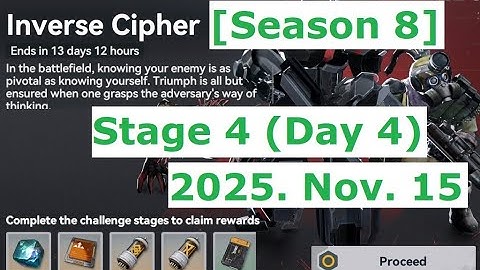 GFL2 Inverse Cipher, Season 8, Part 4 Walkthrough