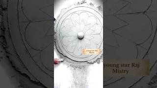 most popular round flower design plaster #plasterwall #plasterdesign #viralvideo #trending #shorts