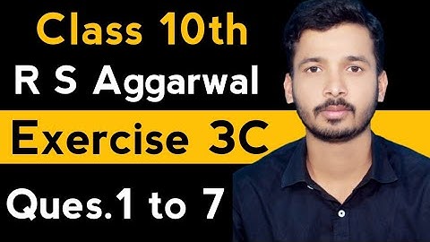 Class 10 | Exercise 3C Q1 to Q7 | Linear Equations In Two Variables | R S Aggarwal | Chapter 3 Ex 3c