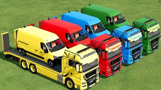 TRANSPORT OF COLORS ! TRANSPORTING RENAULT MASTERS TO THE GARAGE BY MAN TRUCK ! Farming Simulator 22