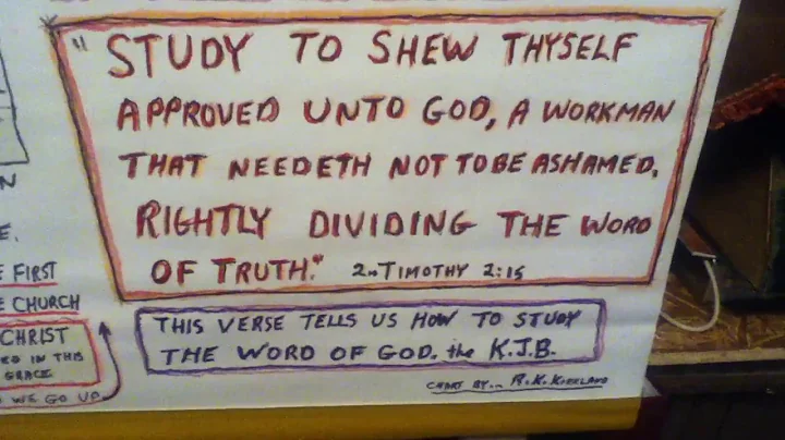 I LEARNED ABOUT "RIGHTLY DIVIDING" ... at last.