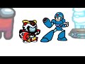 Mini Crewmate Kills 6 Mega Man Characters | Among Us