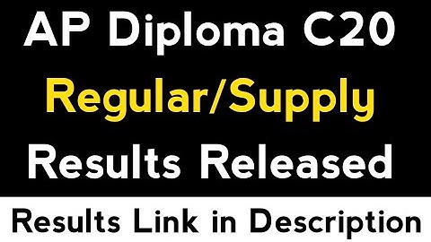 Ap Diploma C20 Results Released