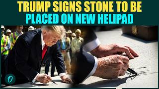 WATCH: Trump SIGNS Eagle Stone to Be Placed on New $5 Million White House Helipad