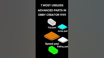 7 MOST USELESS ADVANCED PARTS IN OBBY CREATOR #obbycreator #undertale
