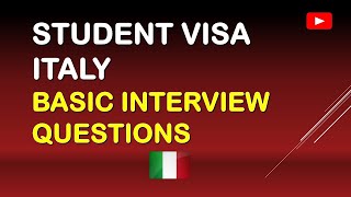 Italy student VISA All Possible Questions