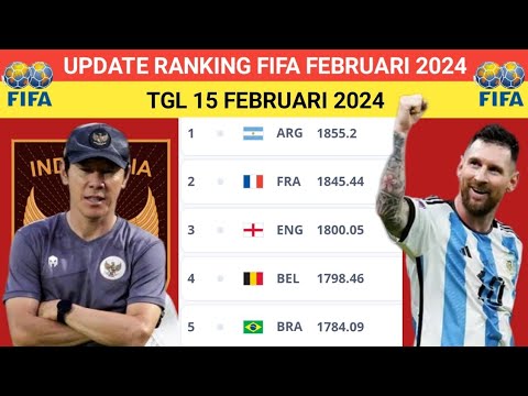 Ranking FIFA Terbaru 2024 - Ranking FIFA Indonesia Terbaru 2024 - FIFA World Ranking Februari 2024