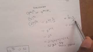 How to solve 16 power 3/2 problems