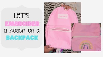 How to Embroider a Backpack using Fast Frames| PR670e Embroidery Machine| Back to School Embroidery