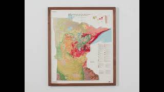 1982 Minnesota Geological Map in 3D Raised Relief