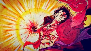 How To Draw Monkey D Luffy Red Hawk From One Piece After Time Skip Step By Step
