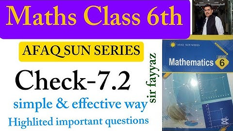Maths Class 6th | Check 7.2 | Unit 7 | exercise 7.2 | Surface Area and Volume| sir fayyaz | grade 6 