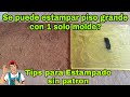 Como Estampar en Piso con 1 Solo Molde / How to stamp Concrete floor with a single mold