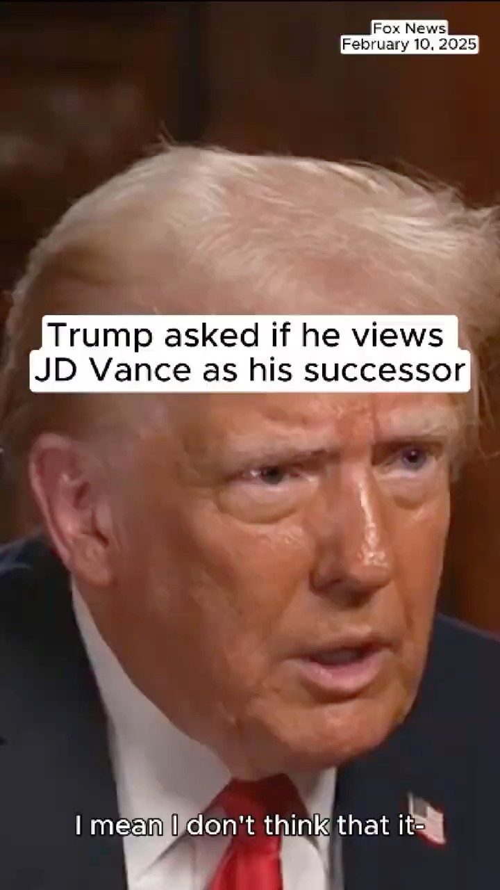 Trump asked if he views JD Vance as his successor