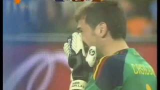 Iker Casillias CRIES after Iniesta scores in world cup final 2010