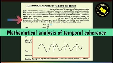 Mathematical analysis of temporal coherence.