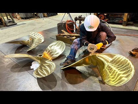 Видео: Процесс изготовления морских гребных винтов. Завод по производству морских гребных винтов в Японии.