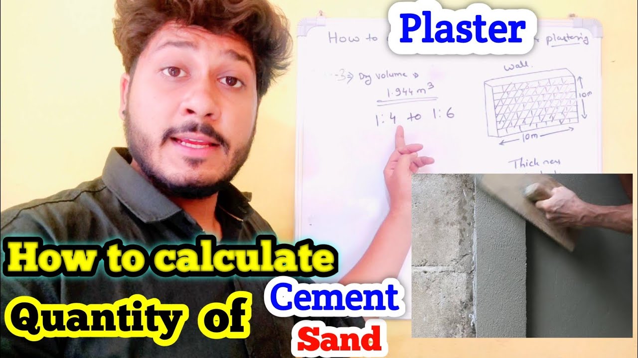 How to Calculate Sand Cement Quantity for Plastering Cement Required