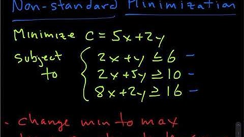 Linear Programming-Non-standard Minimization