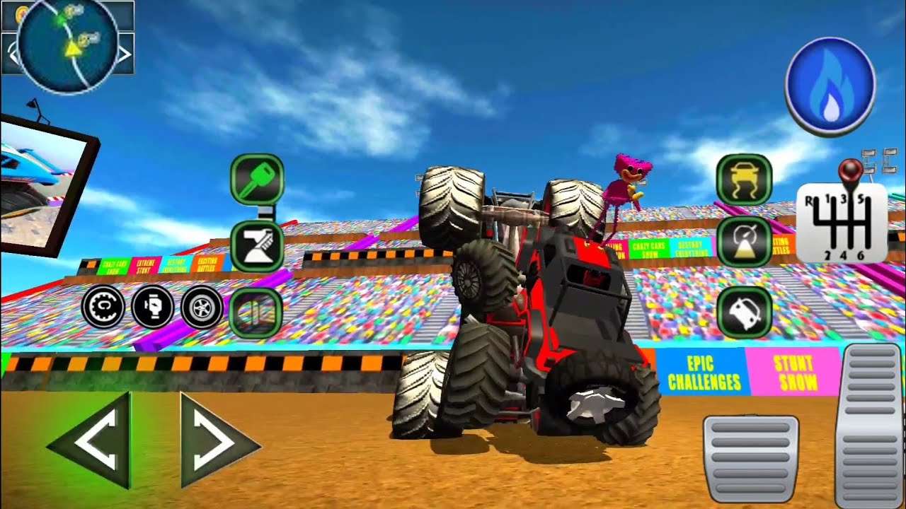 Monster Truck Mega Stunt Demolition Derby 🚛 Extreme Crash & Ramp Madness | Gameplay