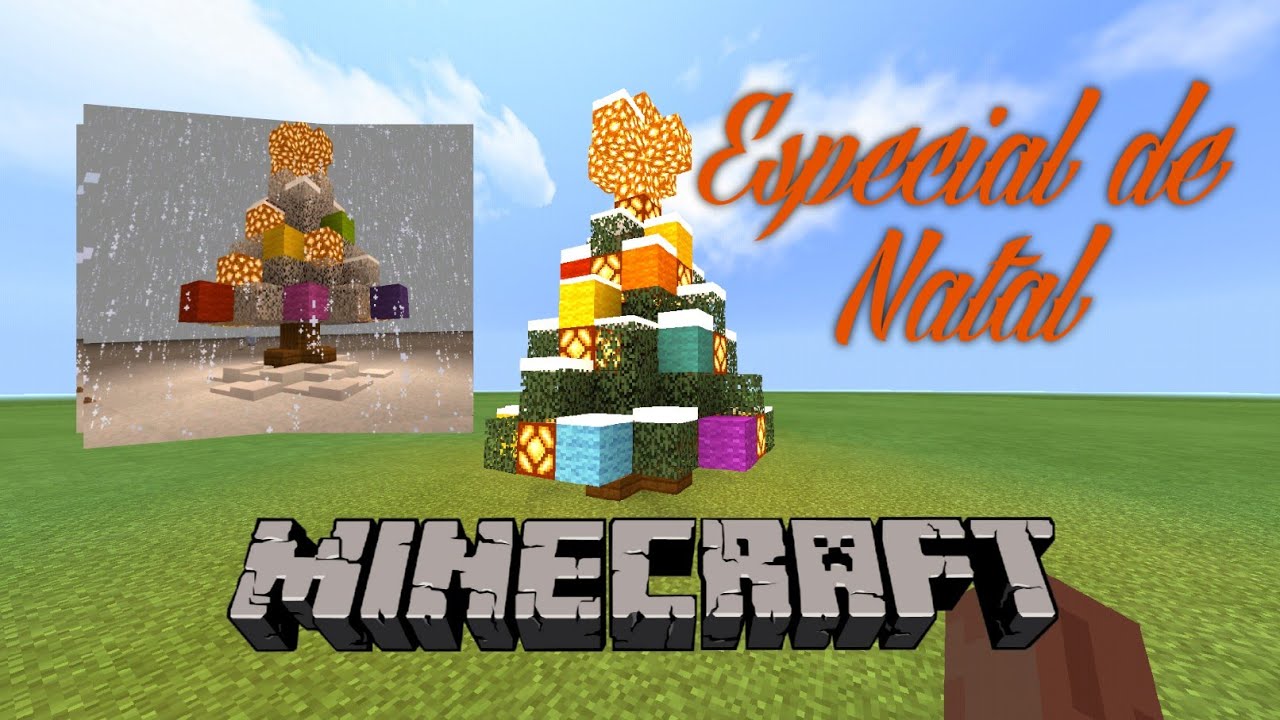 Como fazer um árvore de natal simples com pisca pisca ( Minecraft Pe