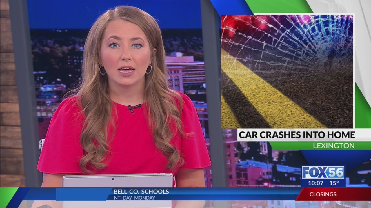 No injuries reported after car crashes into Lexington home - YouTube