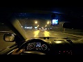 Ночная поездка за рулем VW Touareg 2004 3.2 BKJ по городу, от первого лица.