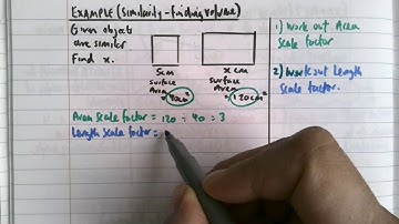 Similarity finding volumes example 1 | gcsemathsexamples