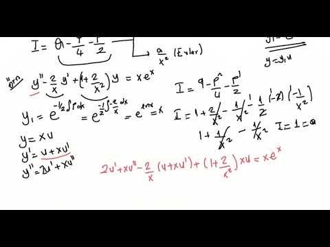 19 Değişken Katsayılı Lineer Diferansiyel Denklemlerde Kanonik Forma indirgeme yöntemi örnek 1