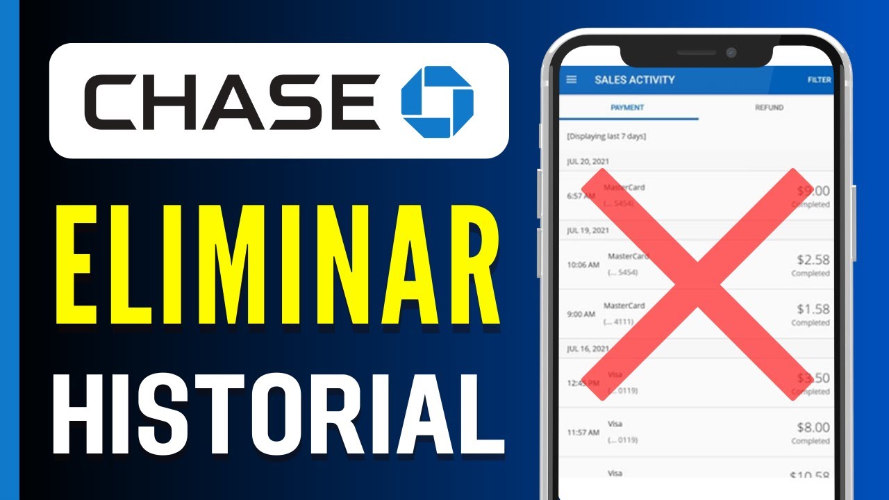 ¿Se puede borrar el historial de transacciones en Chase? La respuesta