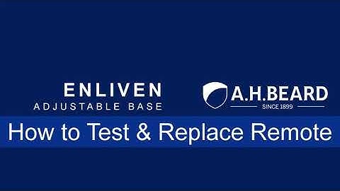 Enliven Adjustable Base  How to Test & Replace Remote