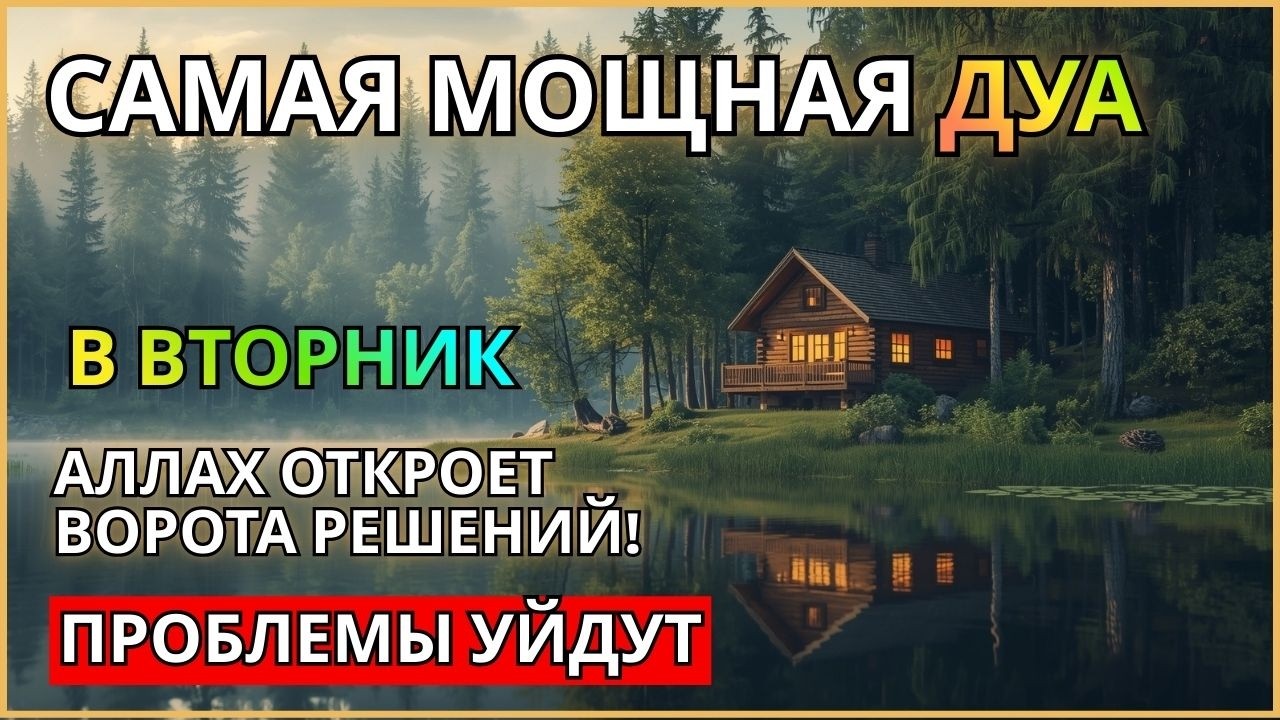 ИншаАллах!САМАЯ СИЛЬНАЯ Дуа В ВТОРНИК! Все желаниясбываются! Очень сложные проблемы будут решены
