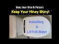 Installing an ATS-908 LOTUS bidet