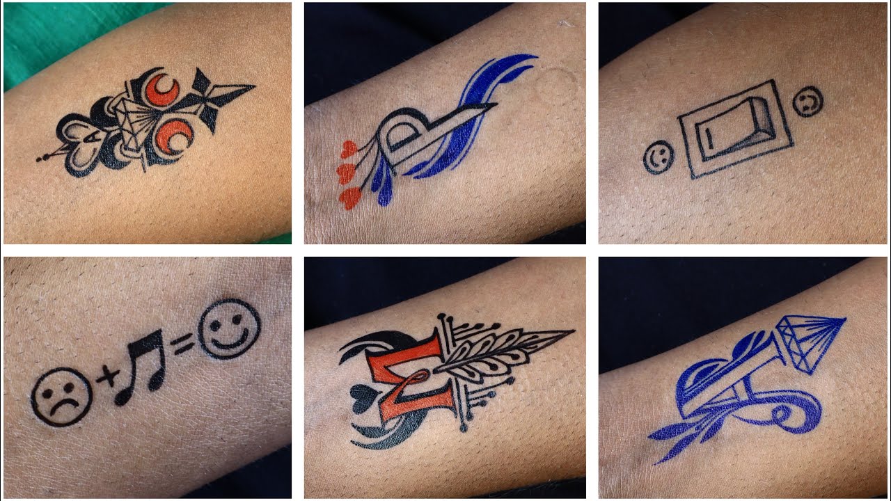 Simple tattoo ideas of M and A and switch and P and 🎵 13💠 making with ...