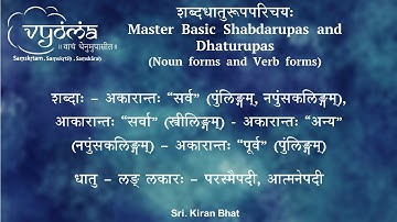 Session 12 | Master basic Shabdarupas and Dhaturupas | Shri. Kiran Bhat