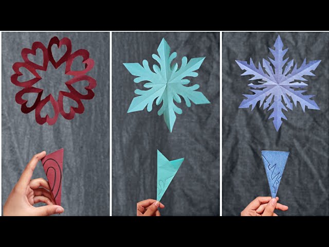 Paper Snowflakes #02 - Easy Paper Snowflakes - How to make Snowflakes out  of paper 