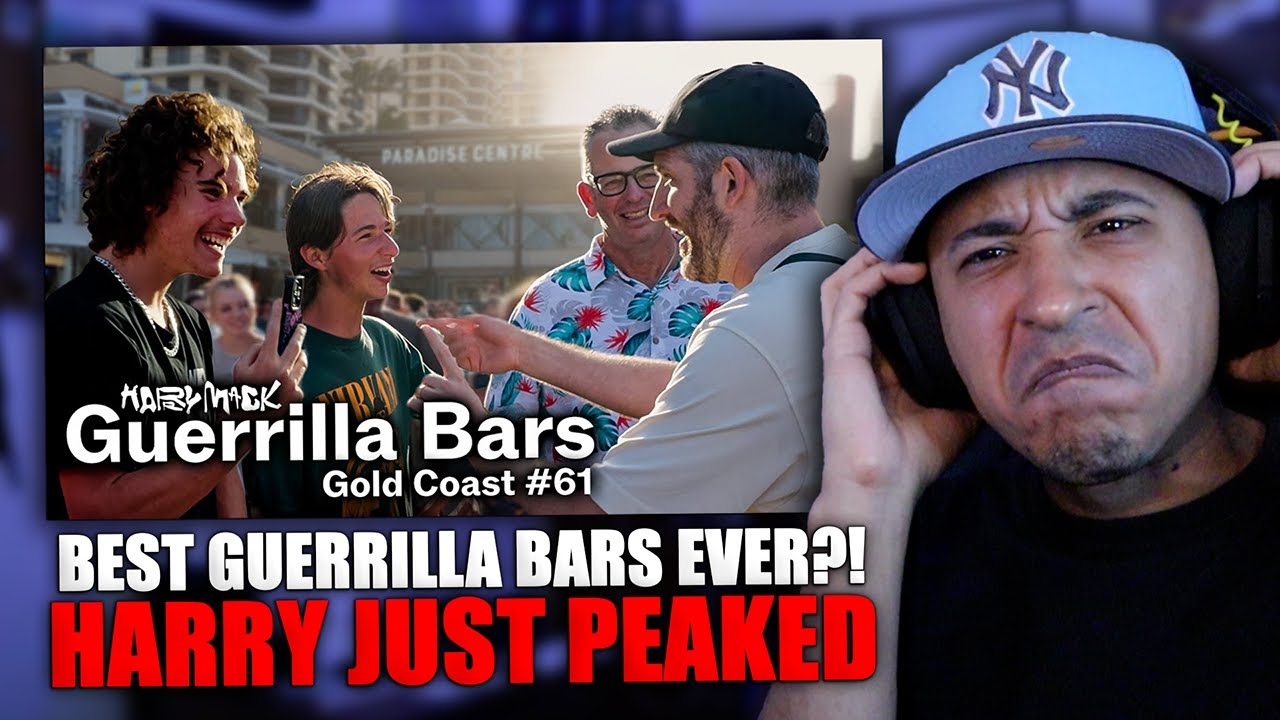 I Rapped Until I Couldn't | Harry Mack Guerrilla Bars 61 Gold Coast, Australia (Reaction)