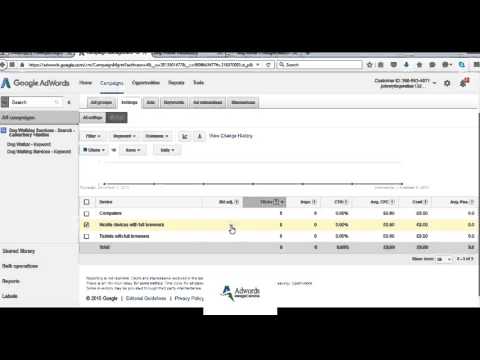 Understanding Adwords Settings
