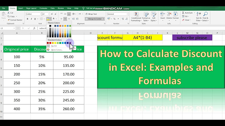 How to calculate discount percentage formula in excel