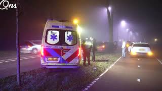 Download Lagu Auto botst in de mist tegen boom op Nieuwe Hescheweg MP3