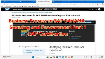 SAP MM S4HANA|Business Process in SAP S4HANA Sourcing Procurement Part1|SAP Certification