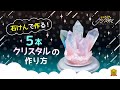 【触れる図鑑】「石けんで作るクリスタル」レンジで簡単！基本の５本クリスタルの作り方/おうち時間に！自由研究に！作ってみよう！