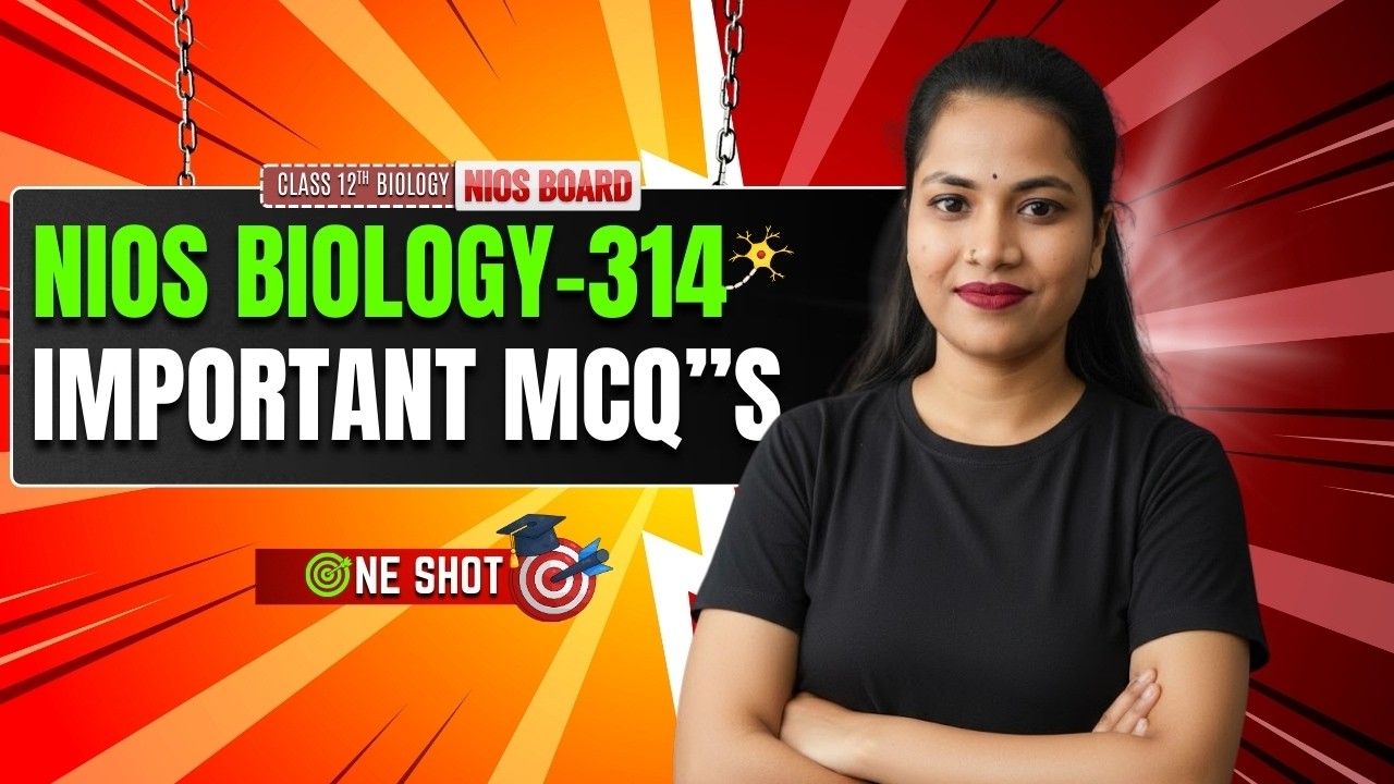 NIOS Class 12 Biology (314) Most Important MCQs | Board Exam | Garima Ma'am