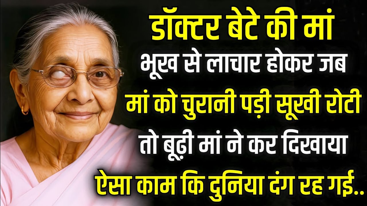 Doctor बेटे की माँ ने भूख में चुराई सूखी रोटी,फिर जो सच सामने आया,उसने सबको झकझोर दिया | hindi story