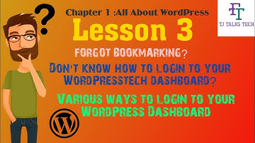 03-WordPress | How to login your WordPress Admin Dashboard | Login to Website Dashboard | Find Login