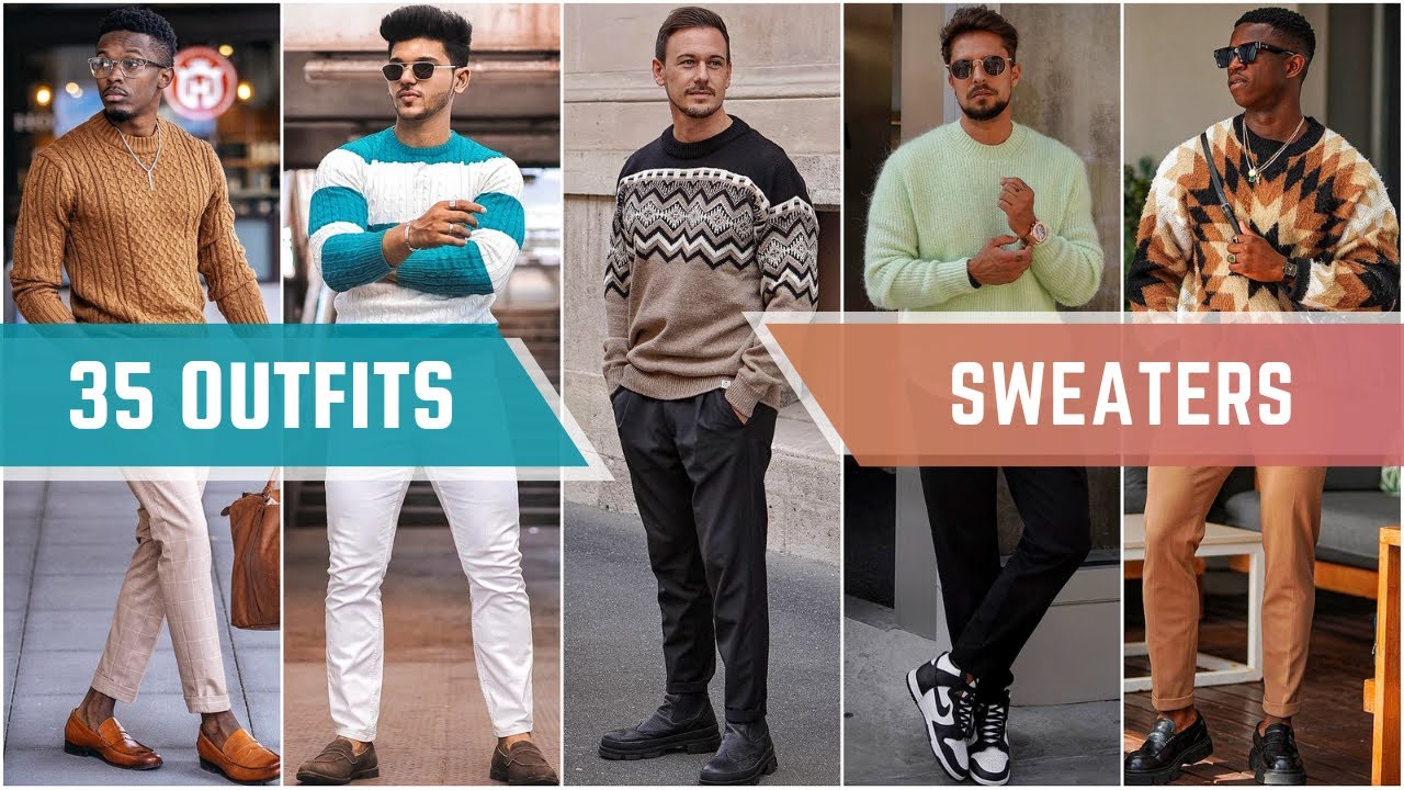35 Sweater Outfit Ideas For Fall 2023 | Men's Fashion - YouTube