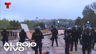 Operativo policial desmantela campamento de estudiantes que protestaban contra la guerra en Gaza